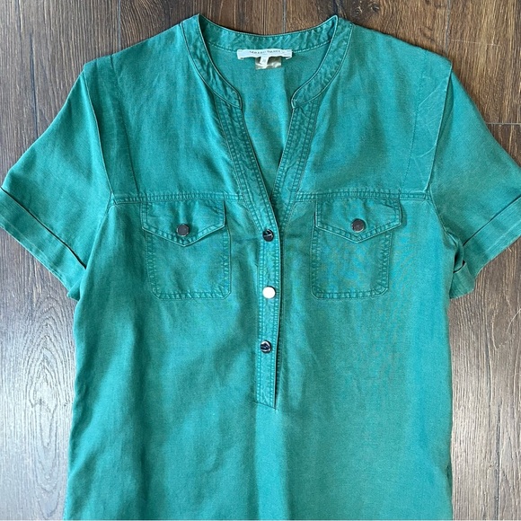 Gerard Darel Green Button-Up Dress SZ 38 - Picture 2 of 6